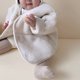 thumbnail image 5 of Laklulu - Chaqueta polar cálida para niñas, abrigo grueso de piel sintética con botones y bolsillos (blanco roto), 5 of 6
