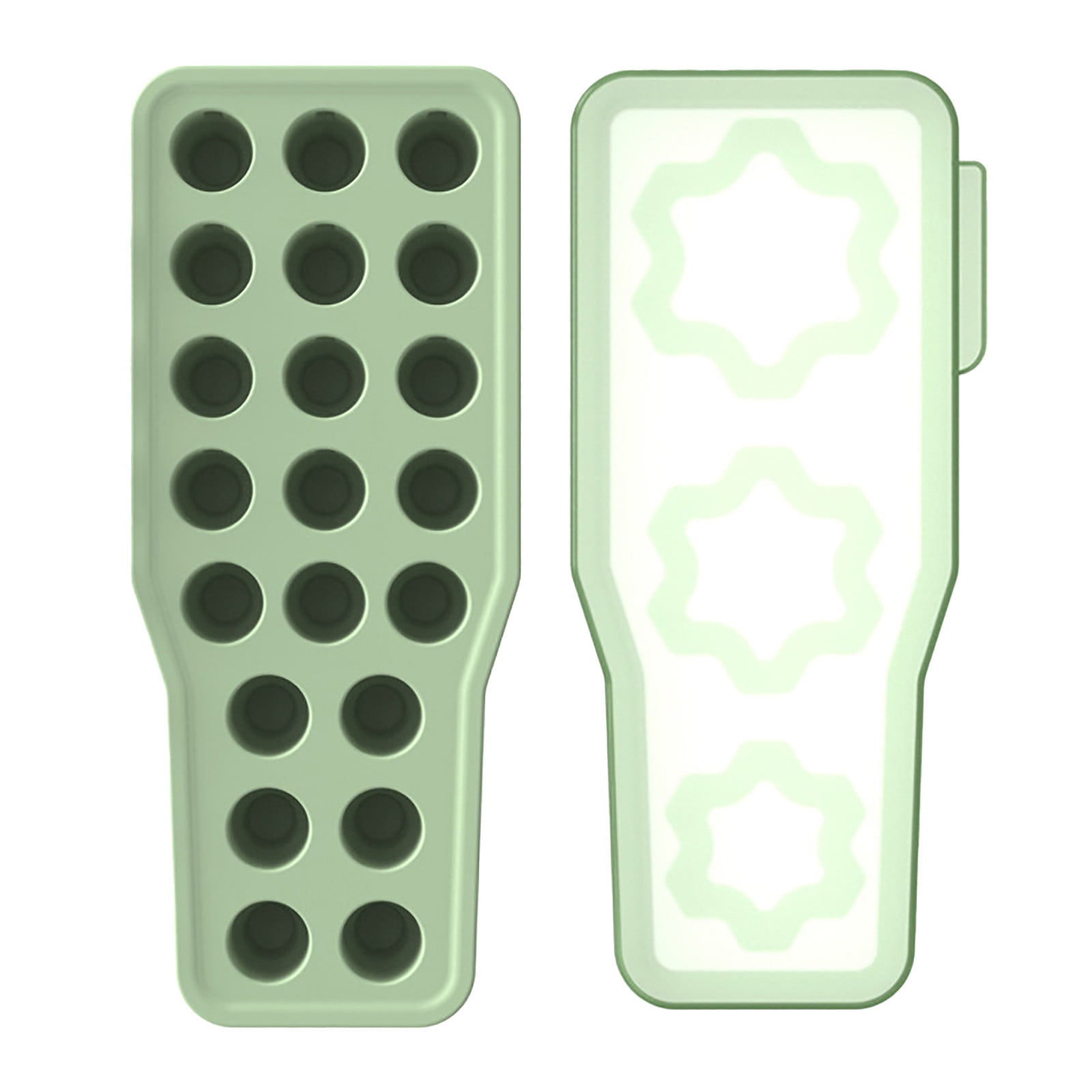 Leatfisat Ice Cube Tray, Silicone Ice Cube Molds With Lid For Tumbler, For Chilling , Cocktails, Drinks, Coffee, Easy Fill And Release Ice Maker