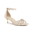 thumbnail image 1 of BLISSFUL STEP Sandales à Petits Talons pour Femmes en Maille Ornée de Strass Nude (Taille 8,5), 1 of 6