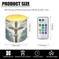 thumbnail image 7 of Kuiaobaty 4 Packs Flickering Flameless LED Battery Candles Jesus Cross Wings Pattern Waterproof Pillar Fake Candles with Colored Light Remote for Wedding Beach Party Decor, 7 of 7