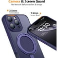 thumbnail image 5 of Magnetic for iPhone 16 Pro Case,[with 360°Rotatable Invisible Magnetic O-Ring Stand][Compatible with MagSafe][Military Grade Shockproof] Slim Translucent Matte Phone Case for iPhone 16 Pro 6.3", 5 of 15
