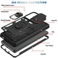thumbnail image 3 of Military Grade Drop Impact for Samsung Galaxy S21 Ultra Camera Lens Slide Protection Case 360 Metal Rotating Ring Kickstand Holder Armor Shockproof Case For Samsung Galaxy S21 Ultra, Black, 3 of 10