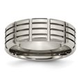thumbnail image 1 of Bague en Titane 8mm Poli Rainuré 7.5 Taille, 1 of 6