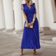thumbnail image 5 of Puntoco Vestidos Mujer Verano Mujer Moda Elegante Delgado Color Sólido Sexy Gasa Cómodo Vestido Plisado, 5 of 7