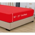 thumbnail image 4 of 1500 Collection Deep Pocket 18 inch,Fitted Sheet, Twin/ Twin XL Red, 4 of 5