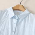 thumbnail image 6 of Blmnix Button Down Women's Dresses Polo A Line Dresses Petite Summer Dresses Dress Blue Collared Short Sleeve Mid-Length Adaptable Dresses for Women Casual XL, 6 of 9
