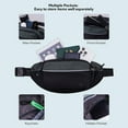 thumbnail image 6 of WATERFLY Unisex Hiking Walking Travel Nylon Fanny Pack Waist Bag,Black with Gray, 6 of 7