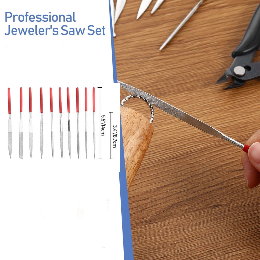 27-Piece Jewelry Making Tool Kit – Includes Chain-Nose & Round-Nose Pliers, Wire Cutters, Needle Files, Ring Sizer Gauge (US Sizes), Rubber Mallet, Mandrel & Measuring Tools