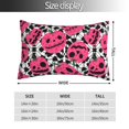 thumbnail image 2 of Wukai Halloween Pumpkins Print Plush Throw Pillow Cover, Double-sided Pillow Protector without Pillow Core, with Hidden Zipper, Home Decorations-14"x20", 2 of 6