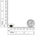 thumbnail image 6 of Gem Stone King 10K White Gold Black Onyx and Green Peridot 3-Stone Engagement Ring for Women (1.99 Cttw, 7MM Cushion Checkerboard and 4MM Trillion, Size 8), 6 of 6