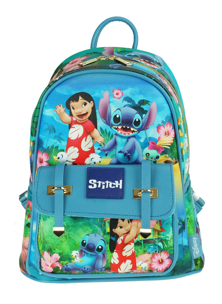 Lilo & Stitch Vegan Leather Mini Backpack 11"