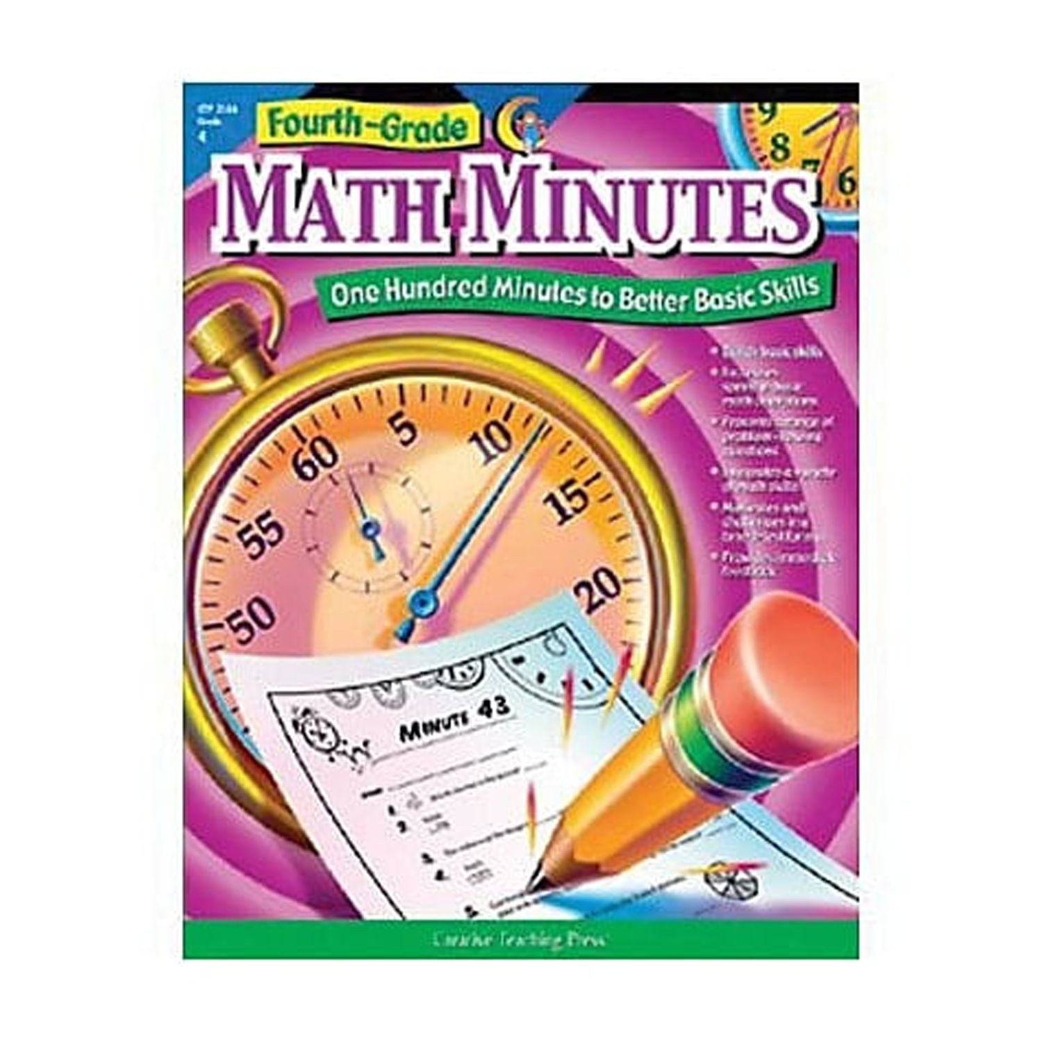 Assorted Publishers Fourth-Grade Math Minutes Resource Book CTP2586