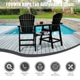 thumbnail image 5 of Tall Adirondack Chairs Set of 2，HDPE Outdoor Adirondack Barstools with Double Connecting Tray Patio Stools Weather Resistant for Outdoor Deck Lawn Pool Backyard,Black, 5 of 7