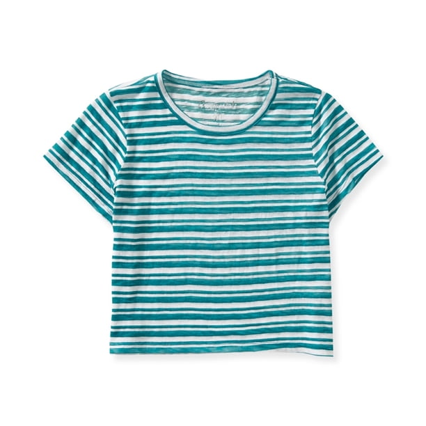 Aeropostale Burnout Recortada playera gráfica para mujer, verde, grande