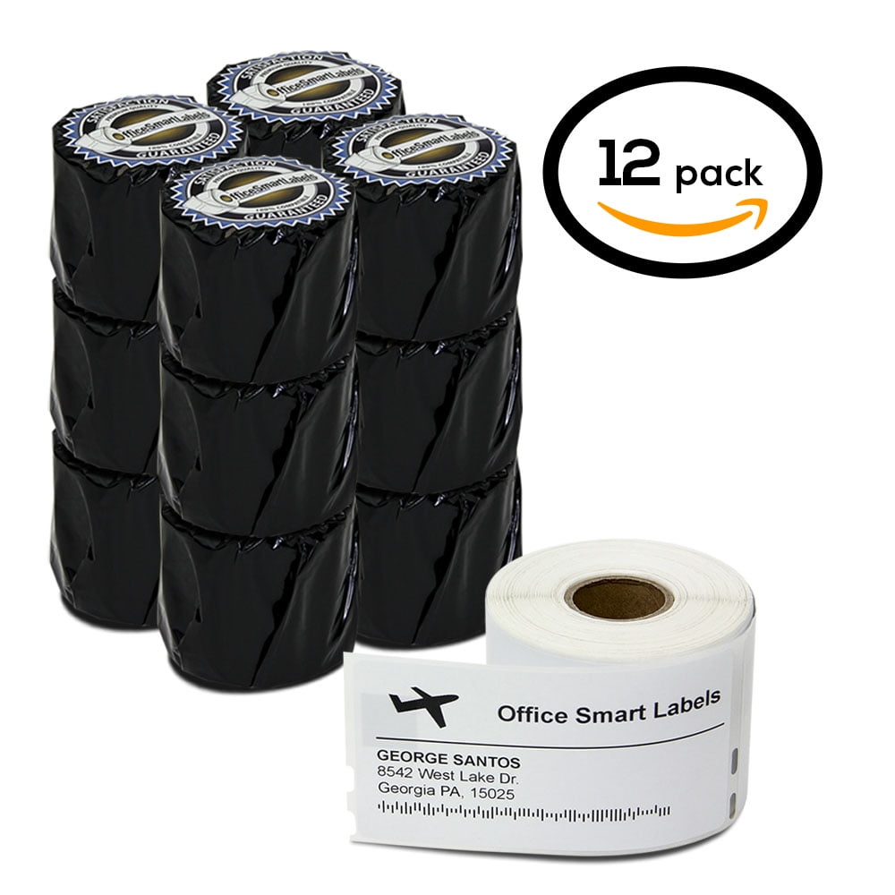 12 Rolls of Dymo 30323 Compatible Removable Large Address Labels for LabelWriter Label Printers, 2-1/8 x 4 inch (240 Labels Per Roll)