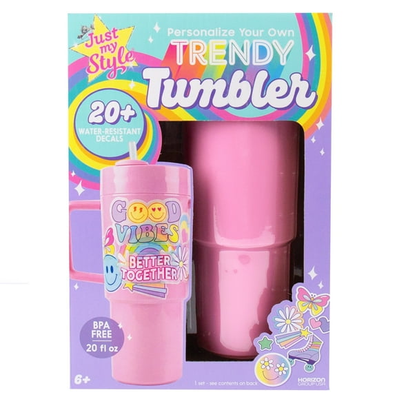 ( 3 Pack ) Just My Style Personalize Your Own Trendy Pink Tumbler