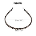 thumbnail image 2 of Unique Bargains 1 Pcs Hairband for Women 2 Rows Rhinestone Headband Black 0.31 Inch Wide, 2 of 7