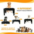 thumbnail image 2 of Howarmer Elevated Dog Bowls 4 Adjustable Heights, Foldable Raised Dog Bowl Stand with Slow Feeder Bowl, Food & Water Bowls for Small Medium Large Dogs and Cats,Black, 2 of 8