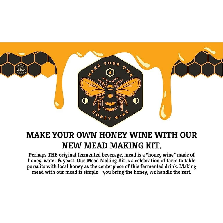 Craft A Brew - Mead Making Kit – Reusable Make Your Own Mead Kit – Yields 1  Gallon of Mead