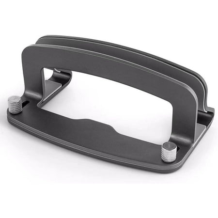 Aluminum Vertical Laptop Stand, MacBook Pro Laptop Vertical Stand Dock Holder with Adjustable Slot Fits All Laptops Notebook Tablets MacBook Air- Save Space & Improve Airflow, Grey