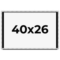 40x26 Frame Brushed Silver Solid Wood Picture Frame | 0.75 Inch Moulding Width | Rabbet Depth 0.75