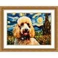 thumbnail image 2 of Stephen Chambers 14x11 Gold Ornate Wood Framed With Double Matting Wall Art Titled - Poodle 4, 2 of 6