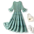 thumbnail image 2 of Plus Size Elegant Plus Size Chiffon Dress Long V-Neck Printed Dress For Heavy Girls Summer Stock Cloth Elegant Long Leaflet S..., 2 of 5