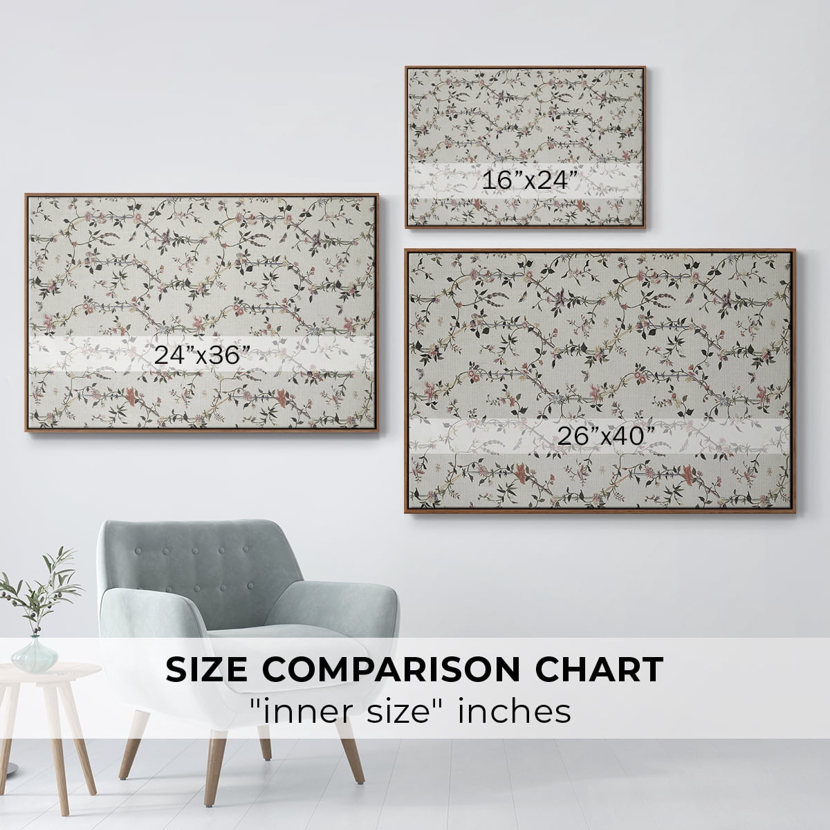 Vintage Abstract Print-VI By Wexford Home Framed in Walnut Wood Gallery Wrapped Canvas 25 in. x 37 in.