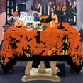thumbnail image 4 of Halloween Square Tablecloth 60×60 Inch,Halloween Orange Tablecloths Halloween Spider Web Washable Table Cover, Halloween Decoration Table Cloths for Party Picnic Dinner Table Decor, 4 of 6