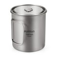 thumbnail image 2 of Aomiun Taza de titanio ultraligera Aomiun, taza de agua de Picnic portátil para acampar al aire libre, taza con mango plegable de 300ml/350ml/420ml/550ml/650ml/750ml Aomiun Copa de titanio, 2 of 7