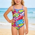 thumbnail image 1 of Girl Swimsuit Purple Toddler One Piece Swimsuit Quick Drying Kids Bathing Suits 7-8 Years, 1 of 4
