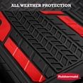 thumbnail image 2 of Rubbermaid Car Floor Mats, Heavy Duty Rubber Car Floor Mats Set，Injection Molded Aluminum Film All Weather Floor Mat, Waterproof Universal Trim-to-Fit Automotive SUV Sedan Van,Red, 2 of 9