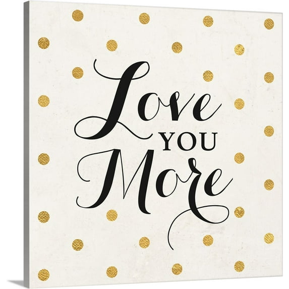 Great BIG Canvas | "Love Words Black I" Canvas Wall Art - 16x16