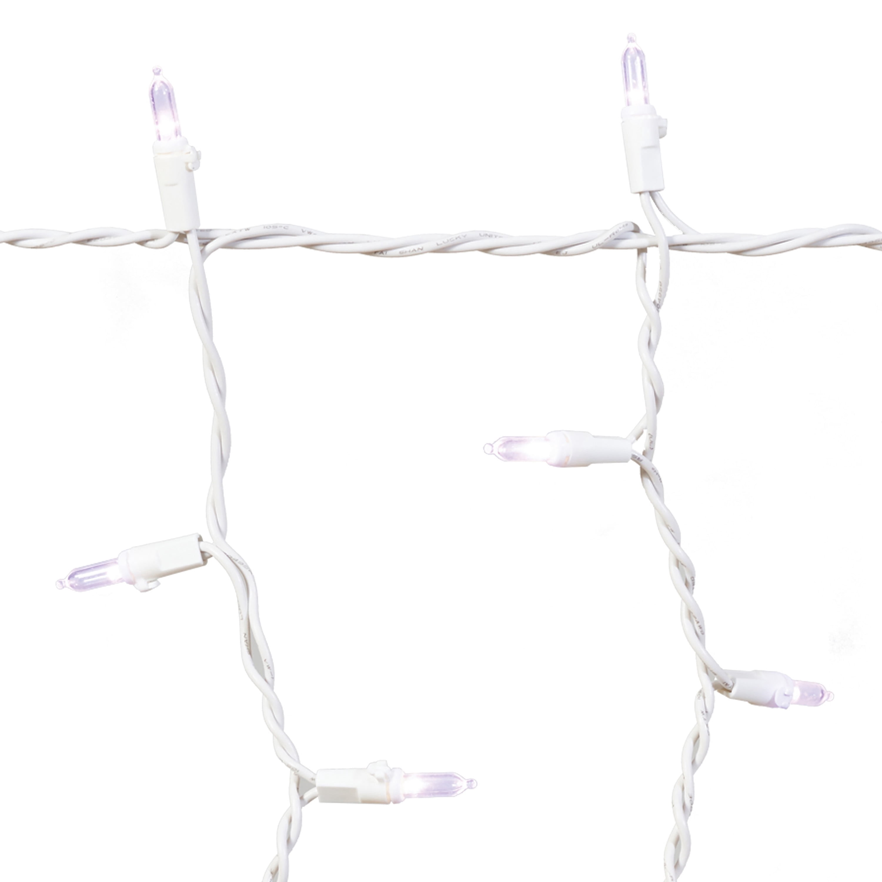 Indoor/Outdoor 300-Count LED Christmas Icicle Lights, Cool White, White Wire, 18', by Holiday Time