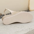 thumbnail image 6 of Rose Gold Womens Open Toe Wedge Sandals Casual Comfortable Round Toe Ankle Strap Platform Pu Rose Gold Size 9.5, 6 of 9
