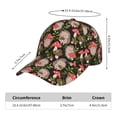 thumbnail image 2 of KLL Edgehog and Mushrooms Pattern Baseball Caps for Outdoor Sports,Golf Dad Hat Fashion Casual Outdoor Caps Adjustable Fit Men Women, 2 of 6