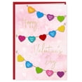 thumbnail image 1 of Tarjeta de San Valentín DISJOURNEY 14 x 20 cm con corazones en foil dorado, 1 of 8