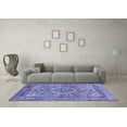 thumbnail image 3 of Ahgly Company Indoor Square Abstract Blue Modern Area Rugs, 5' Square, 3 of 4