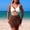 Coffee, variant on HAIJIE Women's Summer Swimsuit 2026 Control Tankini Top and High Waist Swimming Shorts Comfortable Swimwear for Women Wife with Adjustable Shoulder Straps Sporty Beach Fashion (Coffee,XL)
