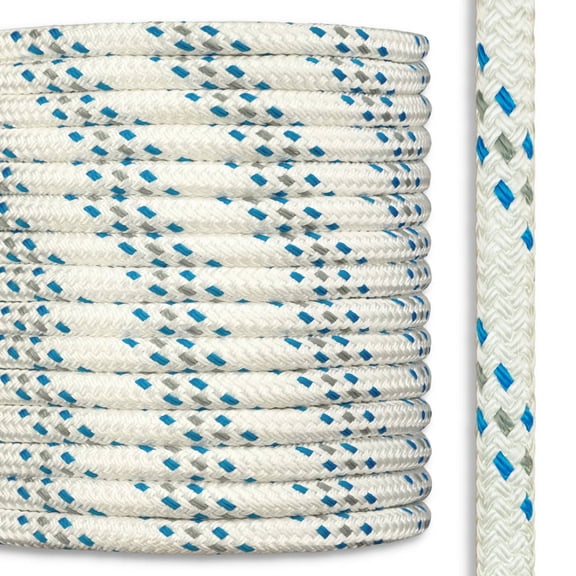 Double Braid Polyester Arborist Bull Rope | Made in USA | Rigging Hoisting Line | High Strength Tree Rope | 5/8 inch x 150 feet, no eye splice