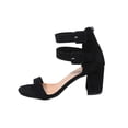 thumbnail image 6 of Xucatan Women's Double Strap Block Heel Sandals, Open Toe High Heels with Adjustable Ankle Buckle, Faux Leather Square Toe Casual Summer Shoes, Versatile Design for Office Evening Gift, 6 of 9