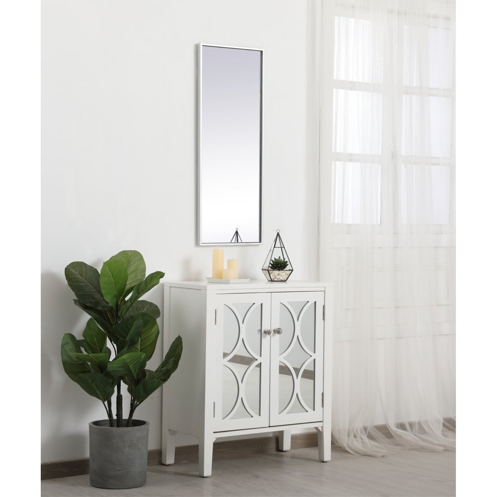 Elegant Decor MR41436S 14 in. Metal Frame Rectangle mirror Elegant Decor MR41436S 14 in. Metal Frame Rectangle mirror