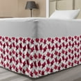 thumbnail image 1 of Floral Bed Skirt, Natural Theme Flowers Patterns from Lilies Motifs Romantic Art, Elastic Bedskirt Dust Ruffle Wrap Around for Bedding Decor, 4 Sizes, Raspberry Magenta Pastel Pink, by Ambesonne, 1 of 2