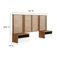 thumbnail image 3 of Modway Render Modern Wood Twin Headboard and Nightstands in Walnut, 3 of 8