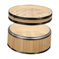 thumbnail image 2 of deevoka Bamboo Steamer Basket Dumpling Steamer Cooking Round Small for Asian Food Sum & Single Layer, 2 of 9