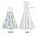 thumbnail image 3 of Yayeee Kitchen Hanging Hand Towels Set of 2 with Loop Bathroom Absorbent Tie Towel, Forget Me Not, 3 of 7