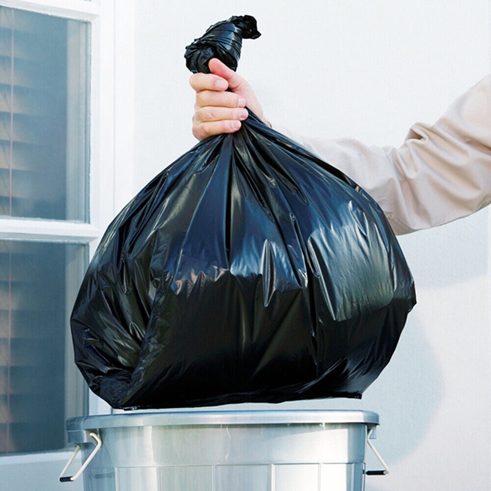 50pcs Heavy Duty Trash Bags 33 45 60 Gallon Black Large Garbage Rubbish Bag 2Mil