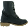 thumbnail image 2 of Bella Marie NEWYORK-28K Girl Kids Girls Youth Fold Over Combat Print Boots Synthetic Shoes, 2 of 4