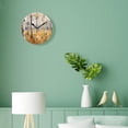 thumbnail image 4 of 12 Inch Wall Clock Battery Operated Silent Clock Decorative for Office, Kitchen, Outdoor, Living Room，Autumn Black White Forest Landscape, 4 of 5