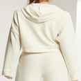 thumbnail image 3 of Women Waffle Workout Sports Jackets Solid Color Zip Yoga Track Hoodies, 3 of 4